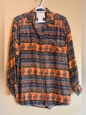Vintage 90’s Faded Maximalist Patterned Button Down